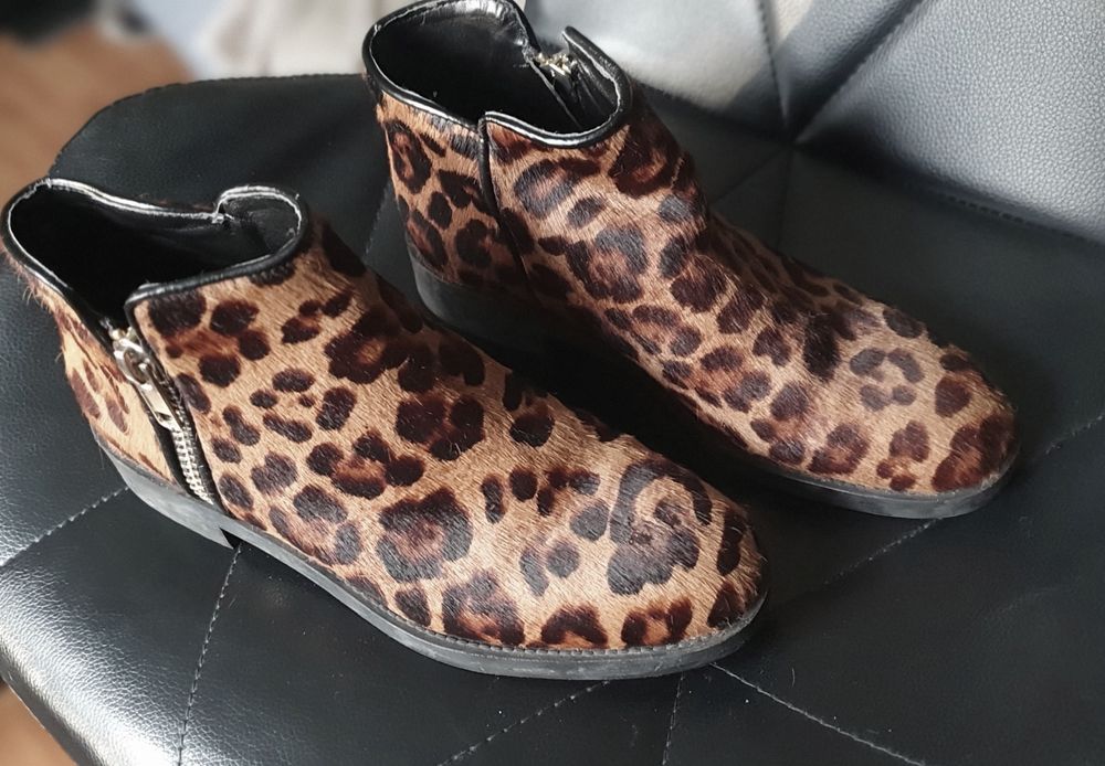 Леопардовые полусапожки Zara