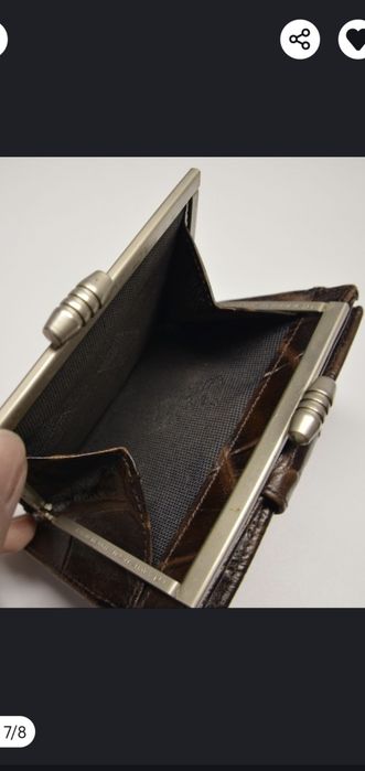 Кошелёк кожаный коричневый