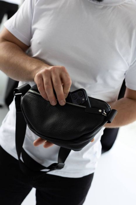 Бананка чоловіча з натуральної шкіри