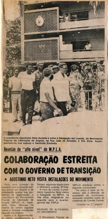 Angola Rumo à Independência - Governo de Transição - Luanda 1975