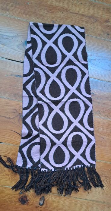 Cachecol padrão geométrico vintage