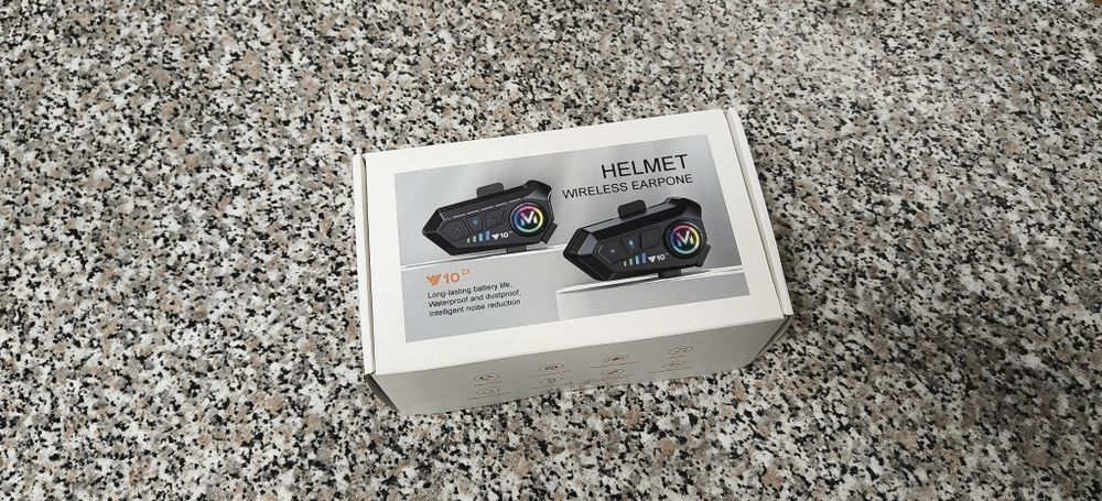 Capacete de mota bolsa de mota e 2 auriculares de capacete de mota