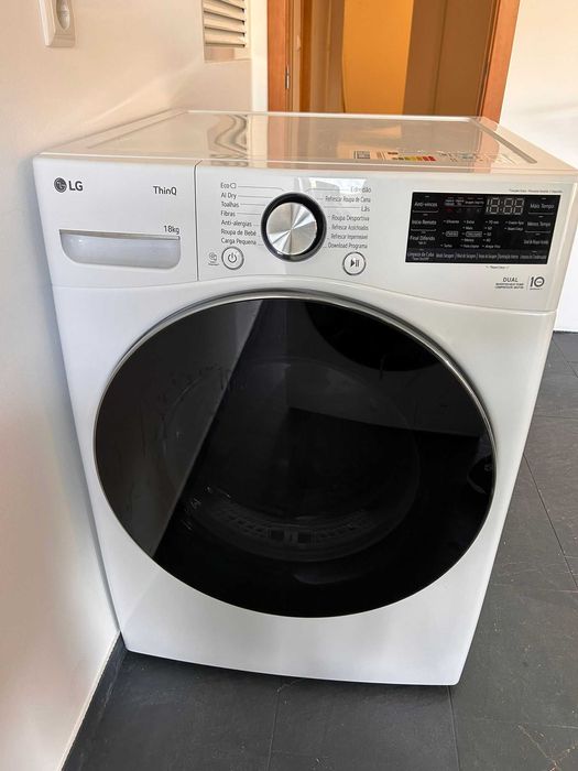 Máquina de Secar LG RH18U8AVCW 18kg – Bomba de Calor | Dual Inverter | Wi-Fi