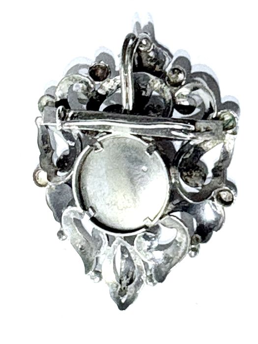 Magnífico antigo pendente / pregadeira em prata portuguesa Sec. XIX