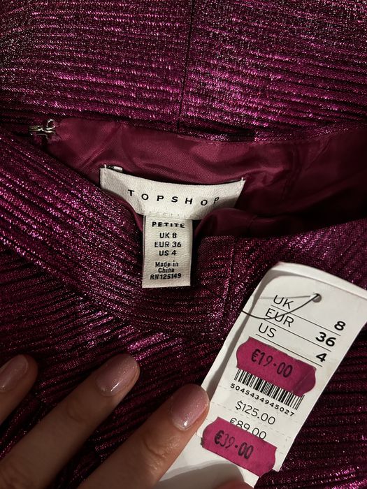 Różowa mini sukienka Topshop