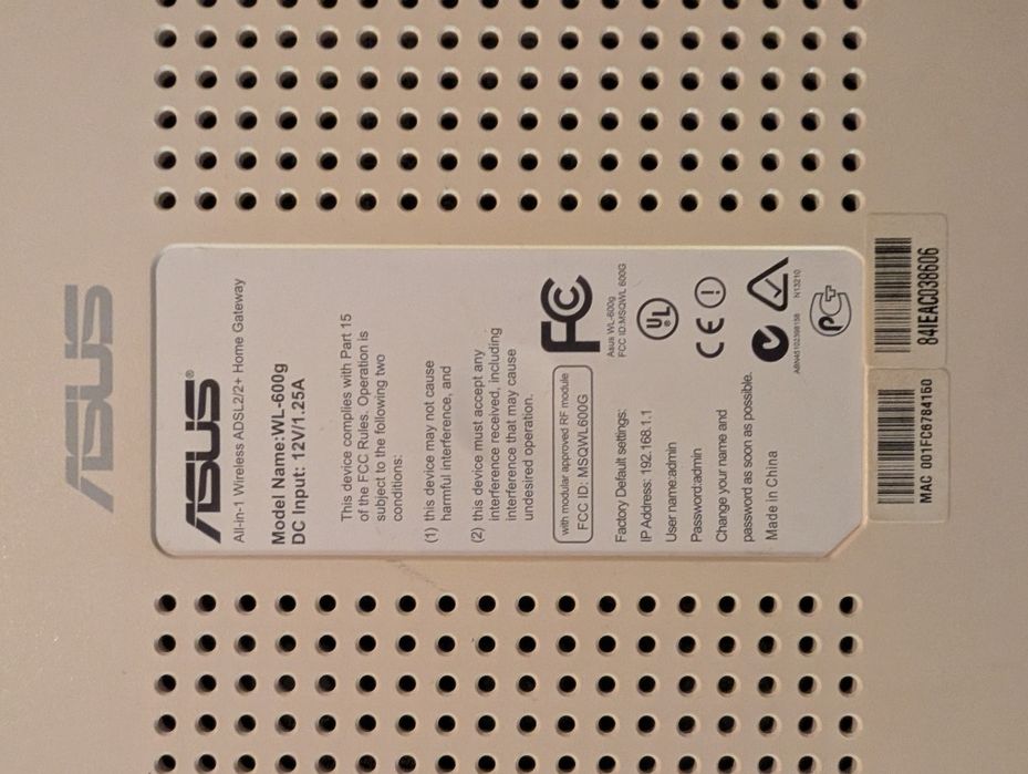 Router ASUS WL-600G