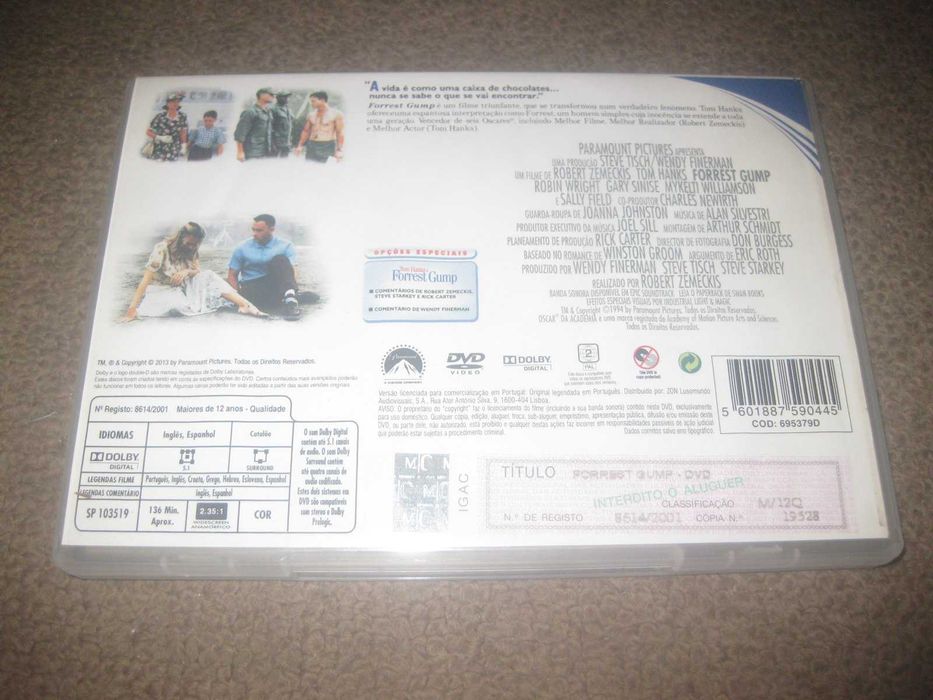 "Forrest Gump" com Tom Hanks numa Edição Especial Horizontal