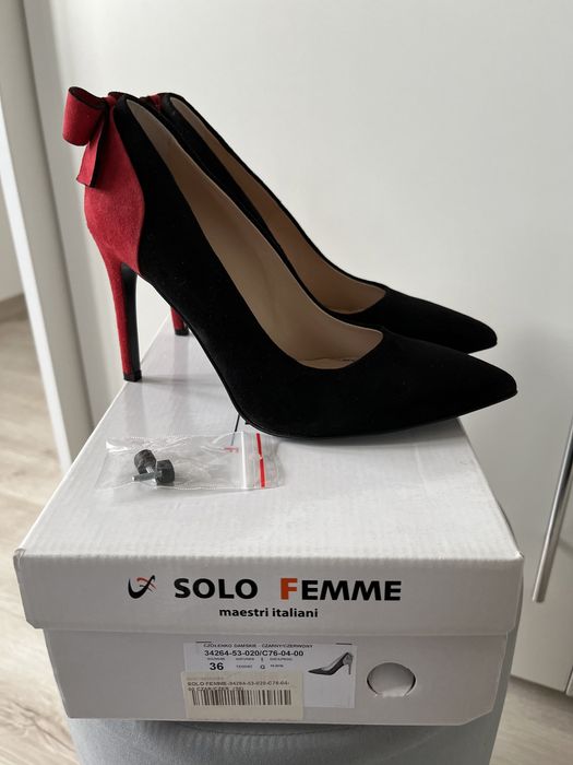Buty szpilki Solo Femme 36 zamsz