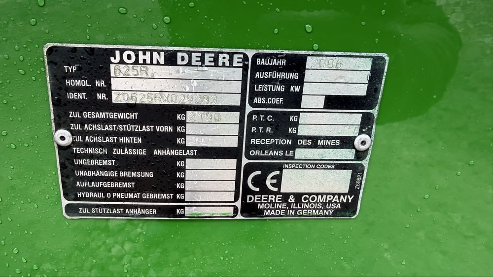 Жниварка John Deere 625R