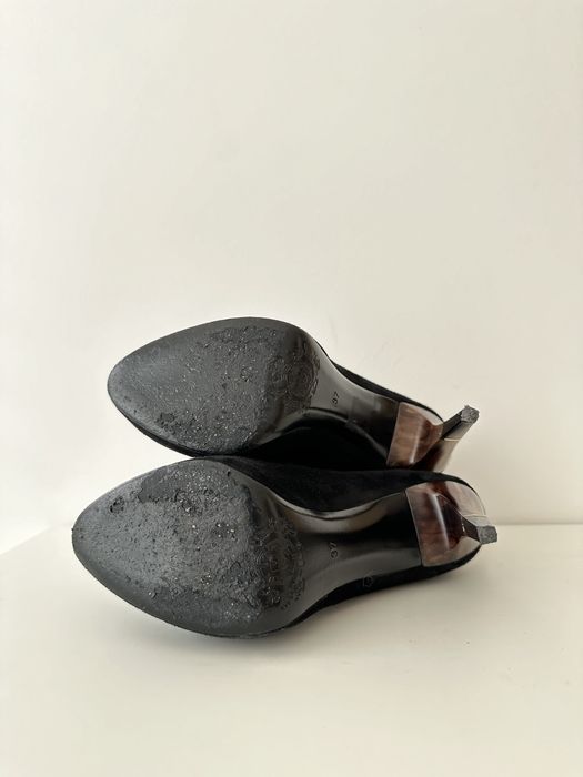 Botas salto agulha em pele camurça Luís Onofre