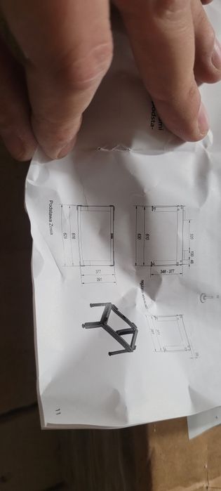 Stelaż  / nóżki pod kominek + rura