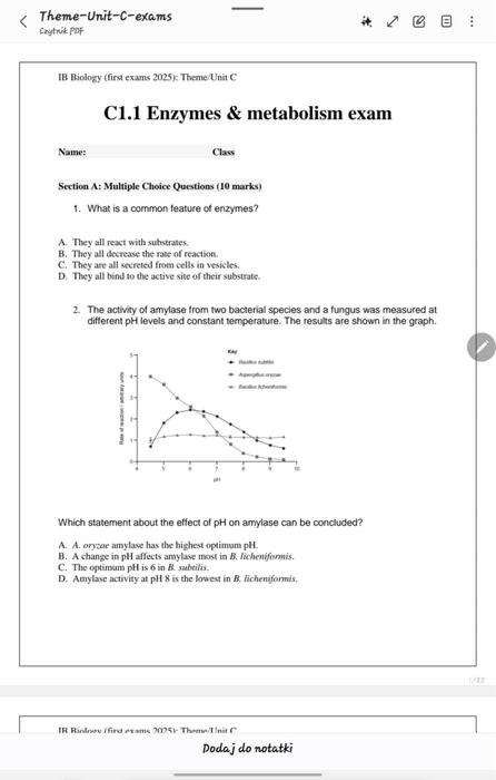 Ćwiczenia IB Biology and Chemistry, Zadania do matury IB, Link do dysk