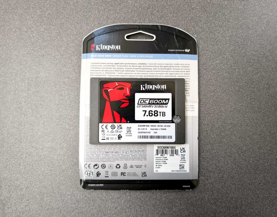 Kingston DC600M - 7.68TB (~8TB) - 2,5", SATA — Enterprise 3D TLC