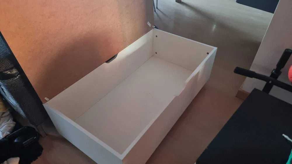 Cama de Solteiro Ikea com Colchão e Gavetões