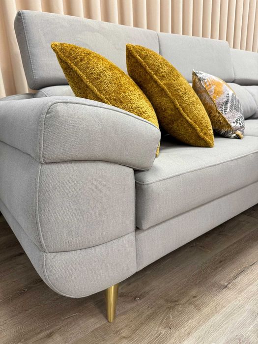 Chaiselongue com assentos extensiveis em Microfibra NOVA
