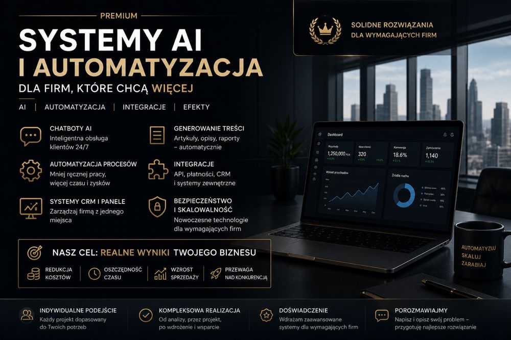 Automatyzacja i systemy AI dla firm | Wdrożenia premium