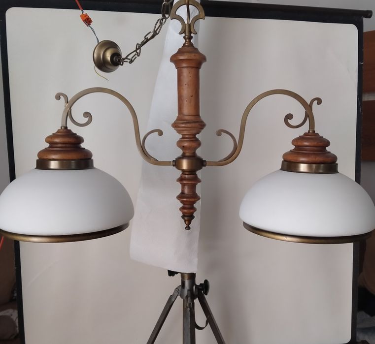 Holenderska Lampa sufitowa nad stół po renowacji vintage żyrandol