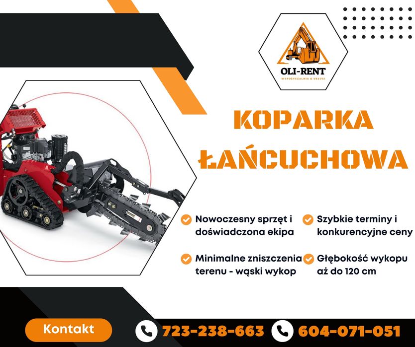 Usługi MINIKOPARKA wynajem & usługi