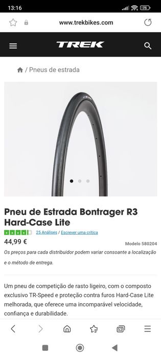 Pneus de estrada Bontrager R3 Hard-case Lite