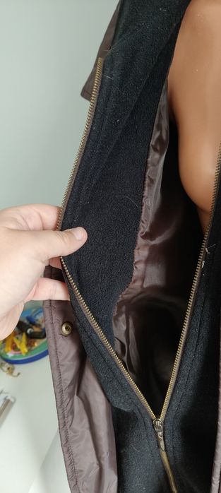 48 4XL 5XL 50 Fabiani kurtka damska parka brązowa brąz stójka