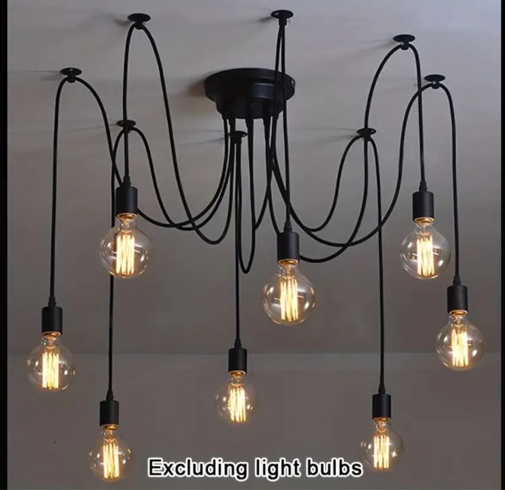 Стильна люстра на 5 лампочок