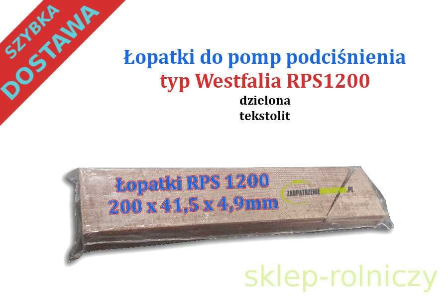 Łopatki do pompy RPS 1200 dzielona typ Westfalia do dojarki