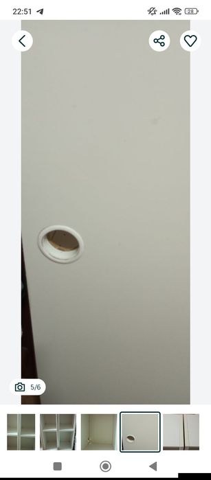 Szafka ścienna biała  otwarta ikea Eket