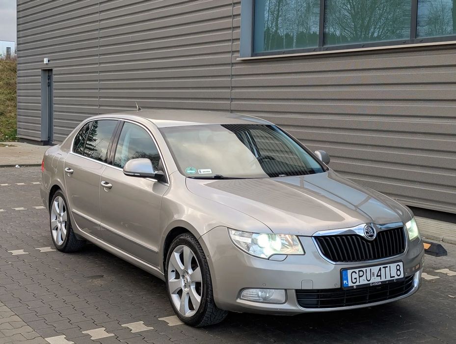 Skoda Superb II gen 2.0 TDI 170KM Automat DSG Skóry Navi Zadbany i bez rdzy