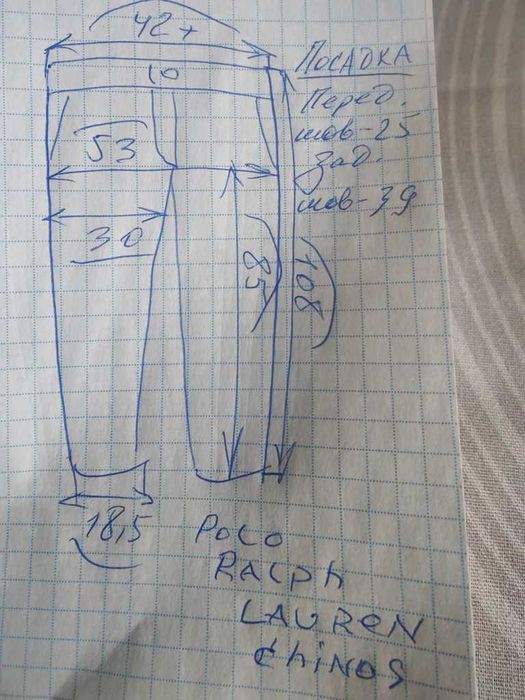 Джинсы (chino Polo Ralph Lauren USA w32 stretch green grey.