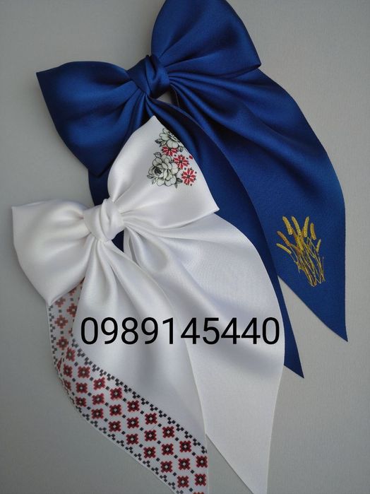 Великий бант до вишиванки український з колосками з колоссям