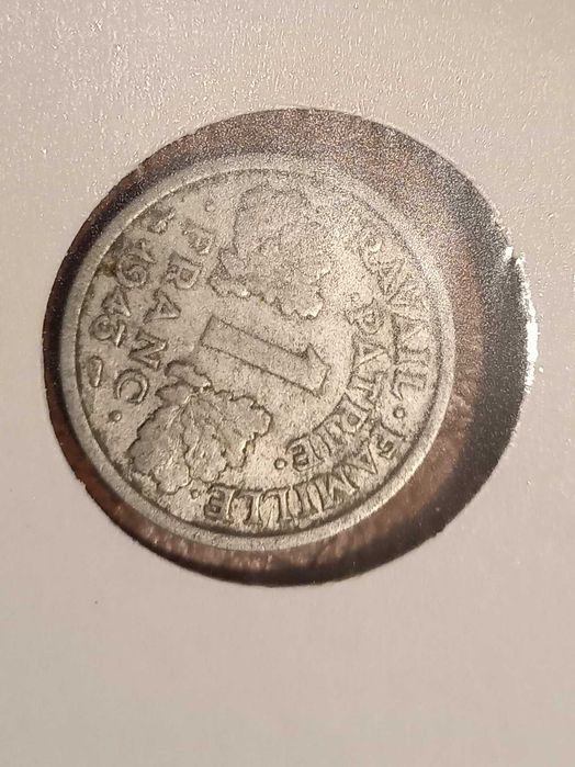 1 franc 1943 _ travail famille patrie