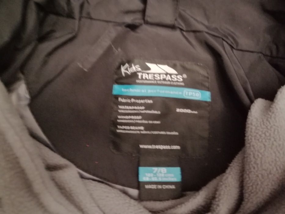 TRESPASS - membrana TP50 2.000- kurtka trekkingowa z polarem 122/128