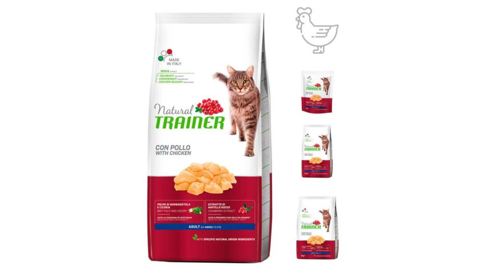 Сухий корм для котів Natural Trainer Adult з курятиною 10 кг