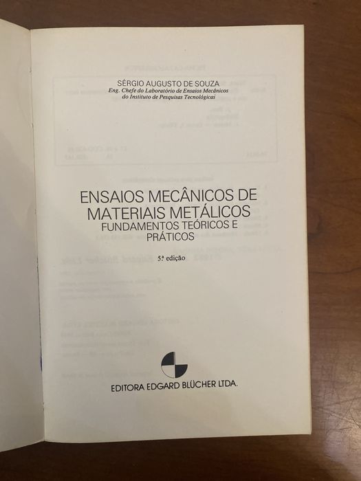 Livro Ensaios Mecânicos de Materiais Metálicos