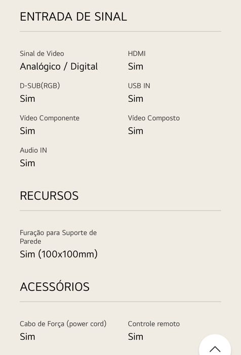 TV/Monitor LG 24 polegadas