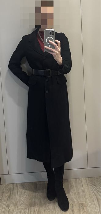 Елегантне вовняне пальто ZARA (Handmade) — Приталений крій