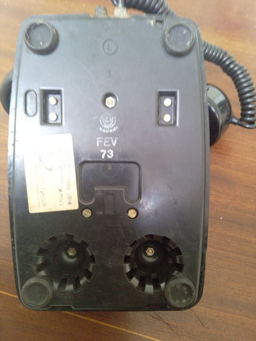 Telefone antigo de coleção Preto. (data - Fevereiro 1973)