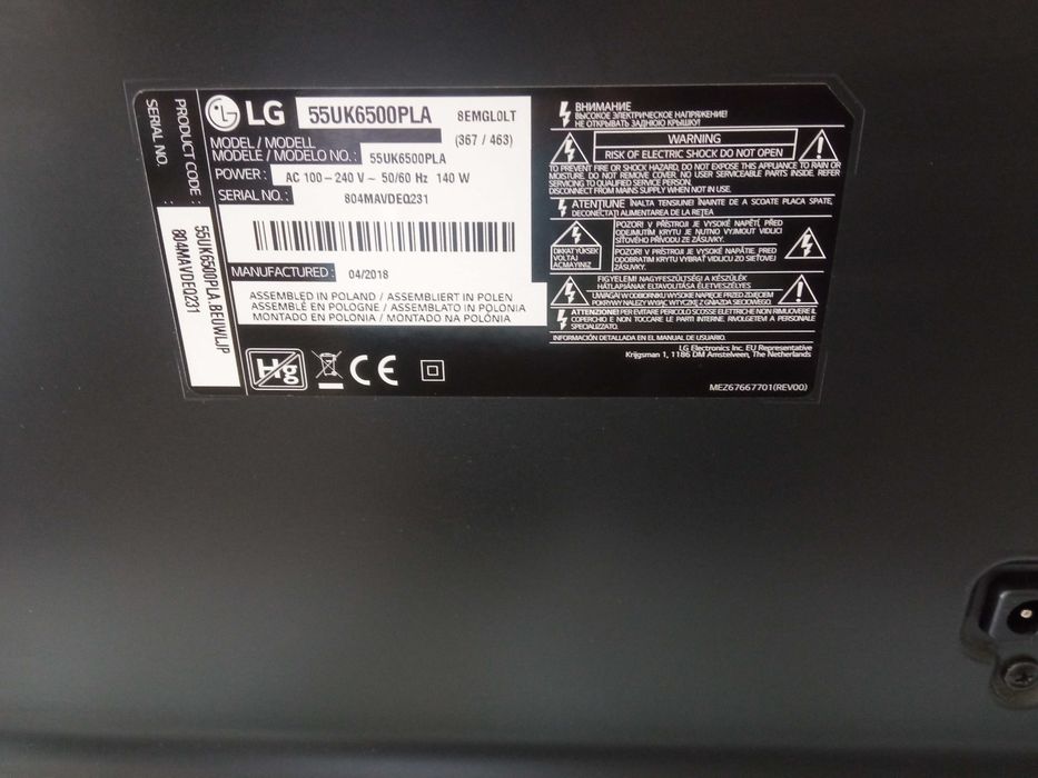 TV LG 55" 4k Ultra HD