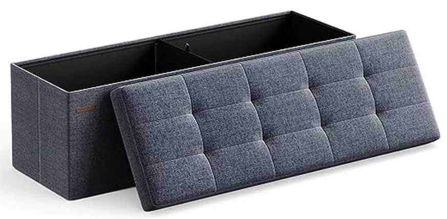 SONGMICS, Skrzynia do sypialni ze schowkiem 110x38x38 [cm], pufa