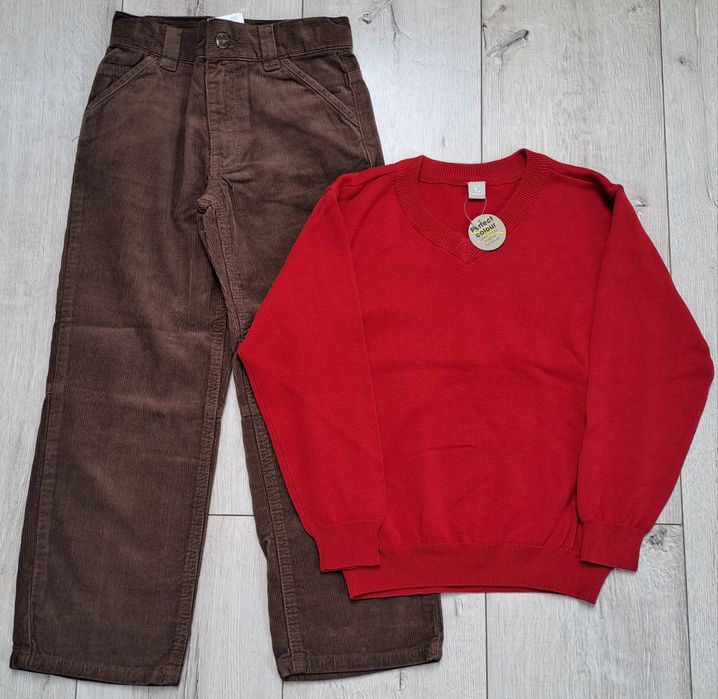 Okazja 122 firmowe ZIMA chłopiec spodnie bluzki H&M Gap