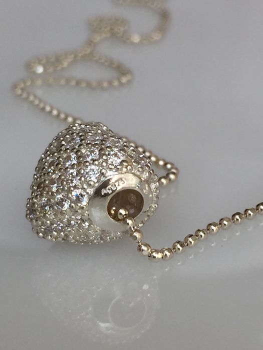 Знижка ! Срібна цепочка Thomas Sabo, Серце , цирконій