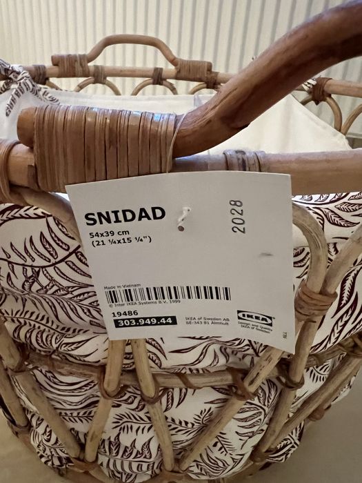 SNIDAD IKEA kosz ratan z wypełnieniem