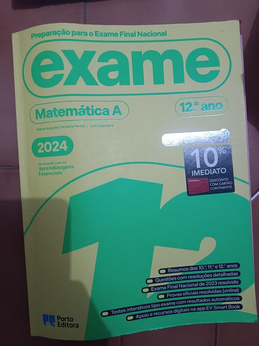 Livro de Exames Nacionais 12 Ano Matemática A(2024)