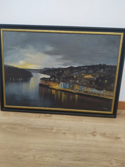 Tela pintada a mão a óleo