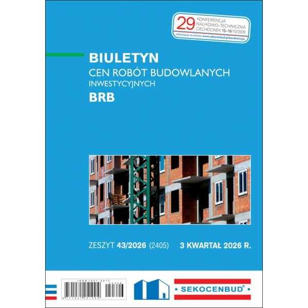 Biuletyn cen robót budowlano-inwestycyjnych Sekocenbud BRB 3 kw 2026