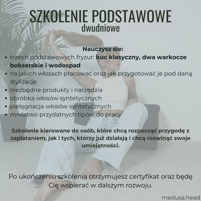 Szkolenia z warkoczy syntetycznych, przedłużenie na mikrowarkoczyki