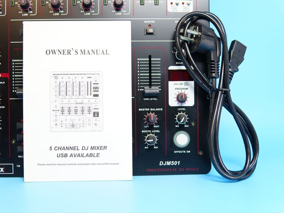 Професійний 5-канальний DJ-мікшер Soundmix DJM501 з USB та цифровими е