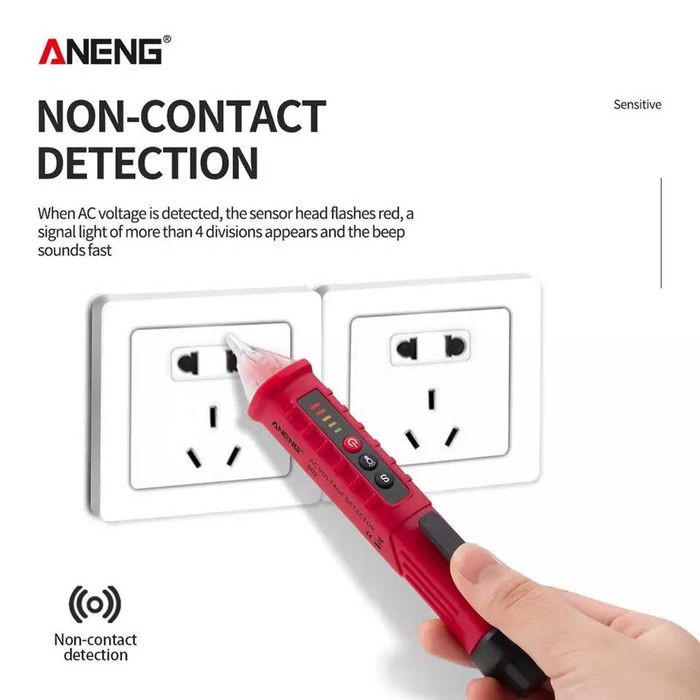 Detetor de tensão AC 12V a 1000V, sem contacto, ANENG VD802. Novo
