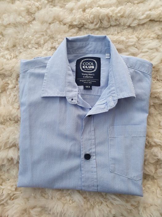 Koszula wizytowa krótki rękaw r. 122 IDEALNE!