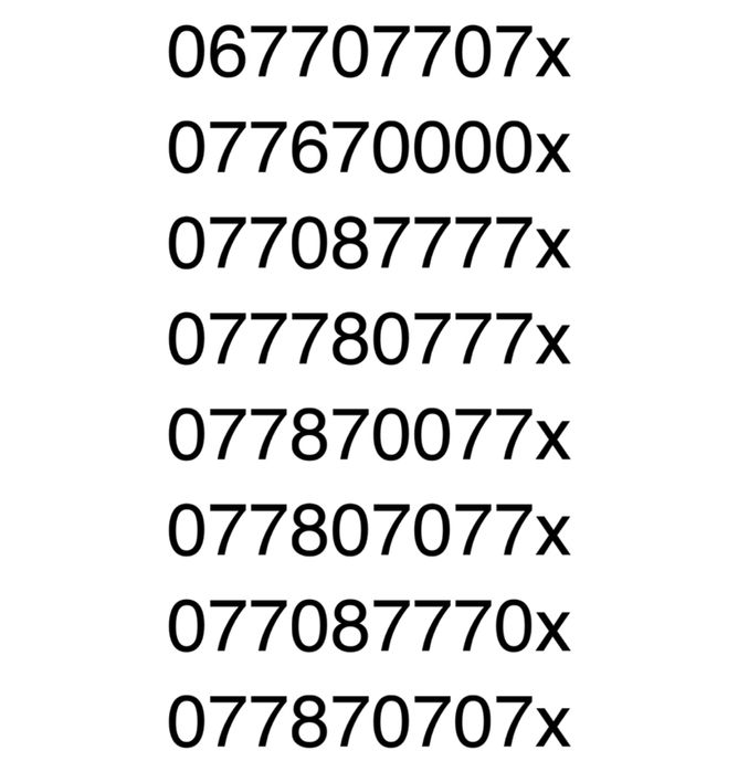 Красиві номери,VIP номер,Золоті номери